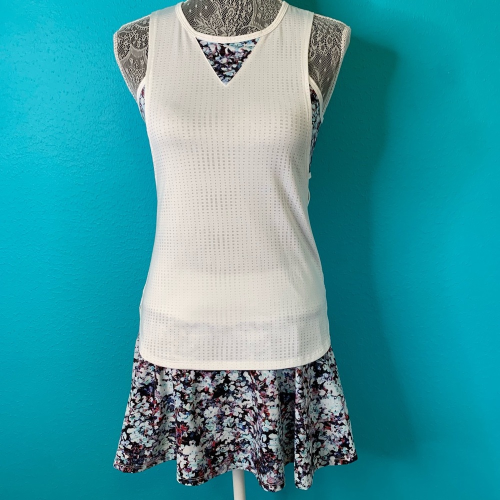 Lija Matching Floral Tennis Tank & Skort Set
